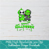 Happy halloween Grunch Jack PNG For Sublimation, Funny Green Halloween PNG Clipart