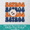 Astros PNG For Sublimation