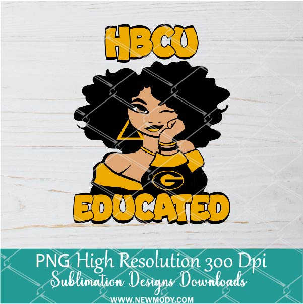 HBCU Educated PNG For Sublimation, HBCU PNG