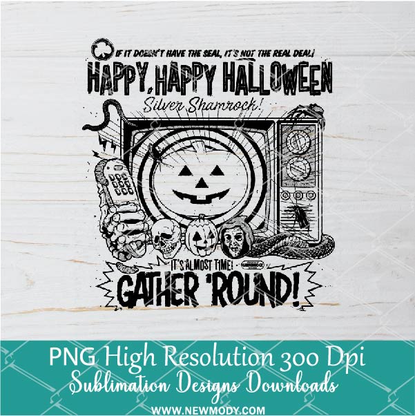 Happy Halloween Gather Round PNG For Sublimation, Halloween PNG, Pumpkin PNG