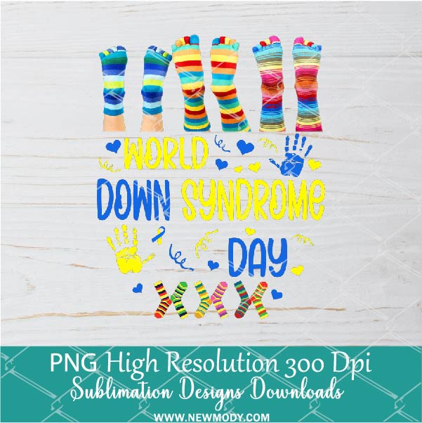 World Down Syndrome Day PNG For Sublimation,  Syndrome PNG