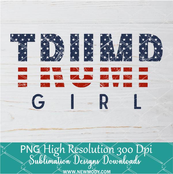Trump Girl Png For Sublimation & DTF T-Shirt Design Digital Download