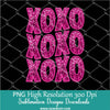 Xoxo Pink Sequin PNG, Glitter Faux embroidery Love Valentine’s Day Sublimation &amp; DTF Print Valentine T-shirt Design