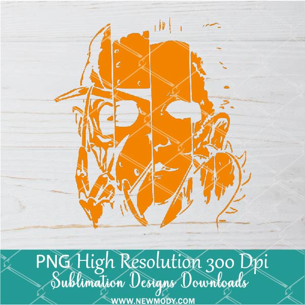 Horror movie mask PNG For Sublimation, Horror PNG, Halloween PNG