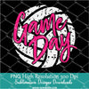 Volleyball Game Day PNG For Sublimation, Pink Volleyball PNG clipart