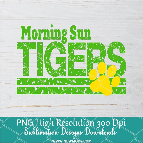 Morning Sun TIGERS PNG For Sublimation, TIGERS PNG