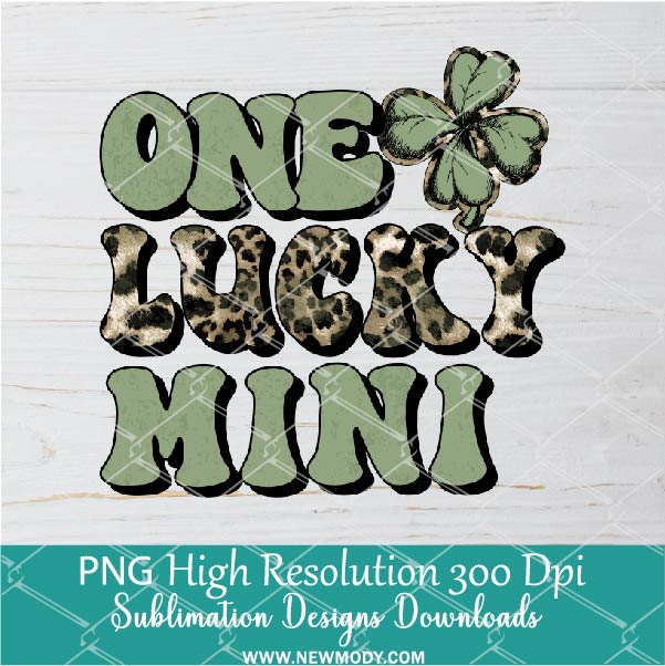 One Lucky Mini PNG, Saint Patrick's Day Sublimation PNG