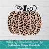Leopard print pumpkin PNG For Sublimation, pumpkin PNG