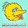 Sesame Street Big Bird head  SVG - Big Bird Face SVG Newmody