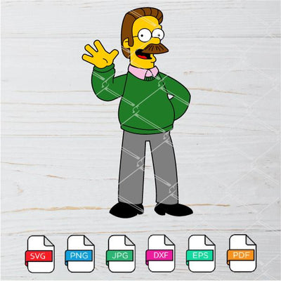 Ned Flanders SVG -The Simpsons SVG- Simpsons SVG Newmody