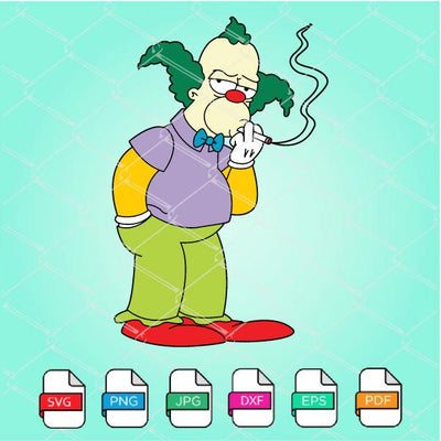 Krusty The Clown SVG -The Simpsons SVG Newmody