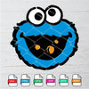 Sesame Street Funny Cookie Monster Head  SVG - Cookie Monster Face SVG Newmody