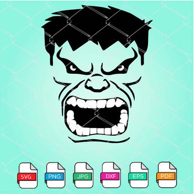 The Incredible Hulk Face svg- Hulk face SVG - Avengers SVG Newmody