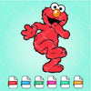 Sesame Street Funny Elmo Head SVG - Elmo Laughing Face SVG - Sesame Street Elmo SVG Newmody
