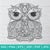 Coloring Owl Mandala SVG - Owl SVG -Mandala SVG