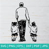Father Walking With Daughters SVG- Father 's Day Gift SVG - Newmody