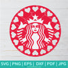 Circle Heart Frame Strabucks SVG - Heart Monogram SVG - Heart Frame SVG - Newmody