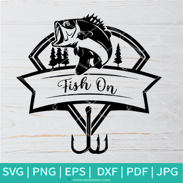 Fishing Pole SVG- Bass Fishing Printable - Newmody