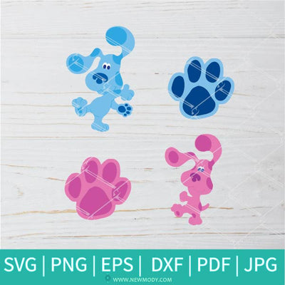 Blues Clues Bundle SVG - Blue's Clues TV Show SVG - Puppy SVG - Paw Tracks SVG - Newmody