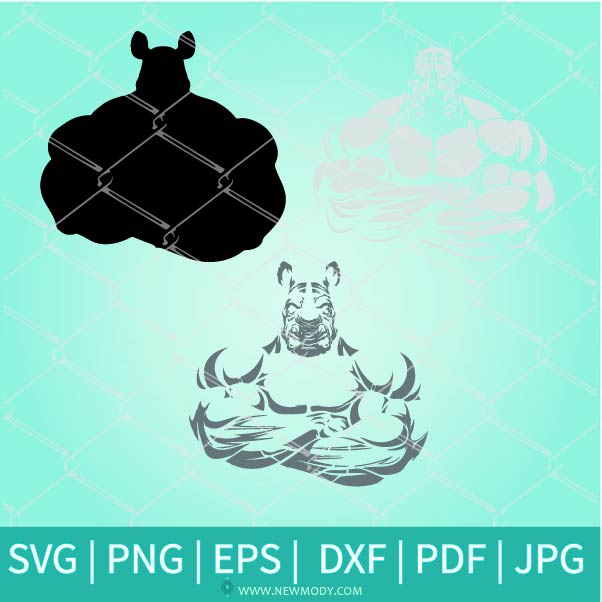 Strong Rhinoceros Bodybuilder Svg - Rhinoceros Vector - Newmody
