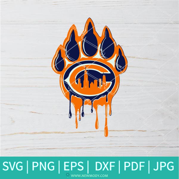 Chicago Paw SVG - Chicago Bears SVG - Chicago Bears Logo SVG - Newmody