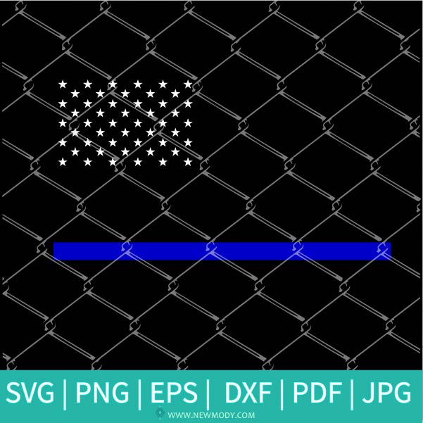American Flag Stars SVG - Bleue line SVG  - Bleue and Red SVG - Newmody