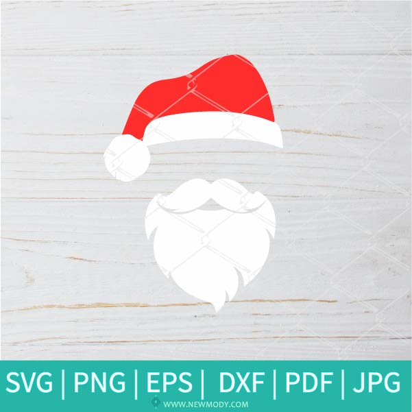 Santa SVG - Halloween SVG - Christmas SVG - Santa Face SVG - Newmody