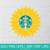 Sunflower Strabucks SVG - Flower Monogram SVG - Frame SVG Monogram circle SVG - Newmody
