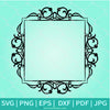 Decorative Floral Flourish Frame SVG - Picture frame SVG - Border Ornament SVG - Newmody