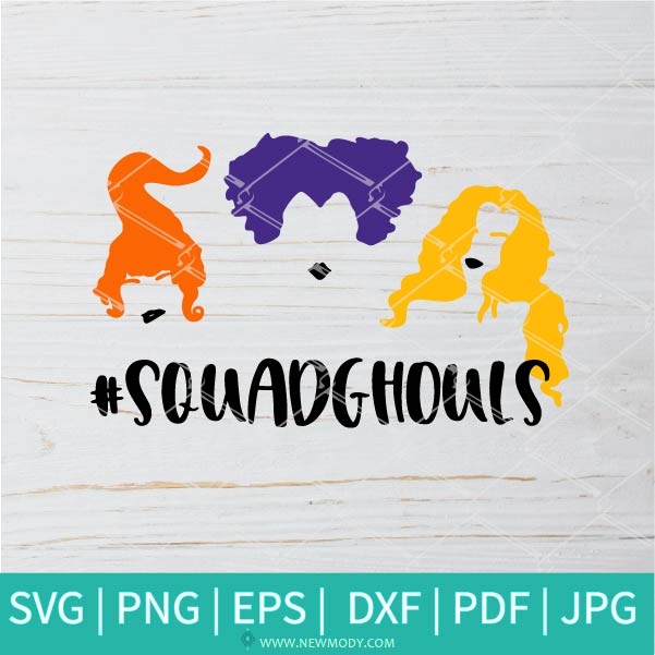 Colored Hocus Pocus SVG - Sanderson Sisters SVG - Halloween Svg - Newmody