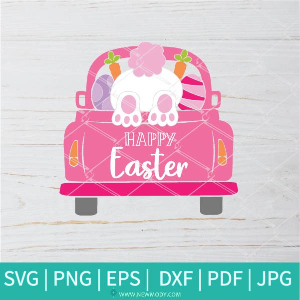 Happy Easter SVG - Cute Easter Bunny Svg - Funny Easter SVG - Girl Easter  SVG - Newmody