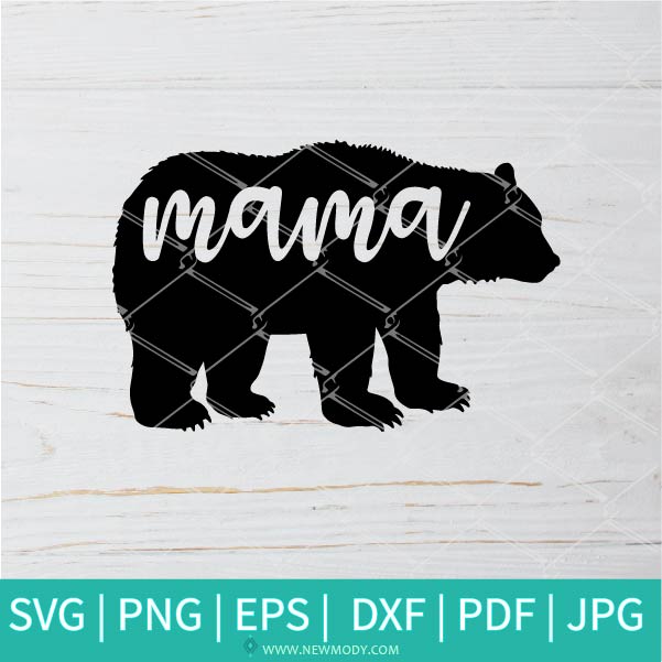Mama Bear, Mama, Bear, Bear Family, Animal, Bear Silhouette, Funny  Quotes, Typography Design, T-shirt Design Stock Vector