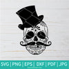 Day of The Dead SVG - Sugar Skull Svg - Skull men SVG - Halloween SVG - Newmody