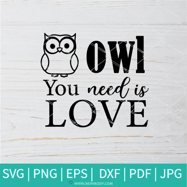 Owl You Need Is Love SVG - Owl Svg - Cute Owl SVG - Love SVG - Newmody
