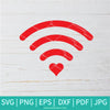 Wifi With Heart SVG - Wifi Svg - Heart SVG - Newmody
