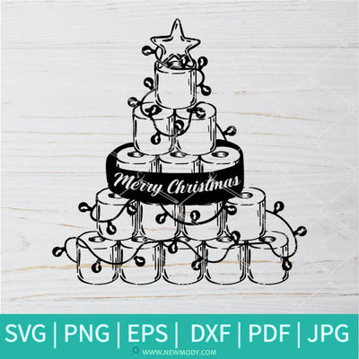 Toilet Paper Christmas Tree SVG - Merry Christmas Svg- Toilet Paper Christmas Tree PNG - Newmody