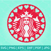 Circle Heart Frame Strabucks SVG - Heart Monogram SVG - Heart Frame SVG - Newmody