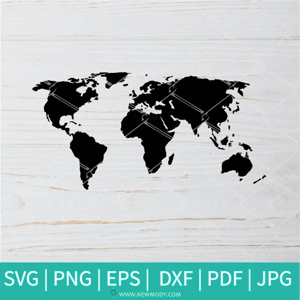 World Map SVG - World Map Png - World Map Vector - Newmody