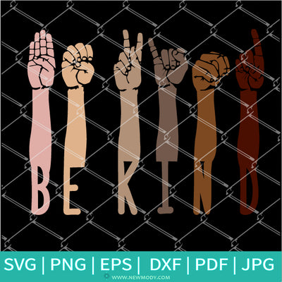 Be Kind SVG - Hands Raised Togther With Different Skin Colors SVG- Black Out tuesday SVG - Newmody