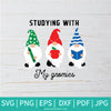 Studying With My Gnomies  SVG - School SVG - School Gnomes SVG - Studying  SVG - Newmody