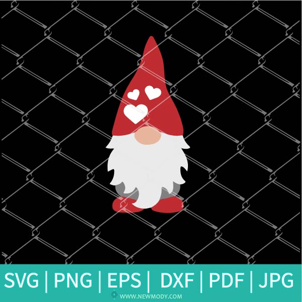 Gnome Valentine's Day  SVG - Valentines Hearts SVG - Love SVG - Heart SVG - Gnomes svg - Newmody