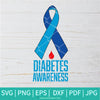 Diabetes Awareness SVG - Blue Ribbon SVG -   diabetes ribbon SVG - Strong Woman SVG - Light Blue Ribbon SVG - Newmody