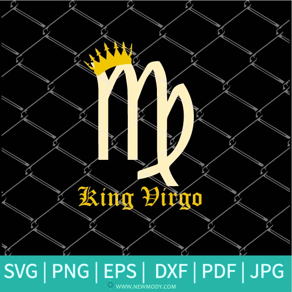 King Virgo SVG - King Crown svg -Crown SVG - Newmody