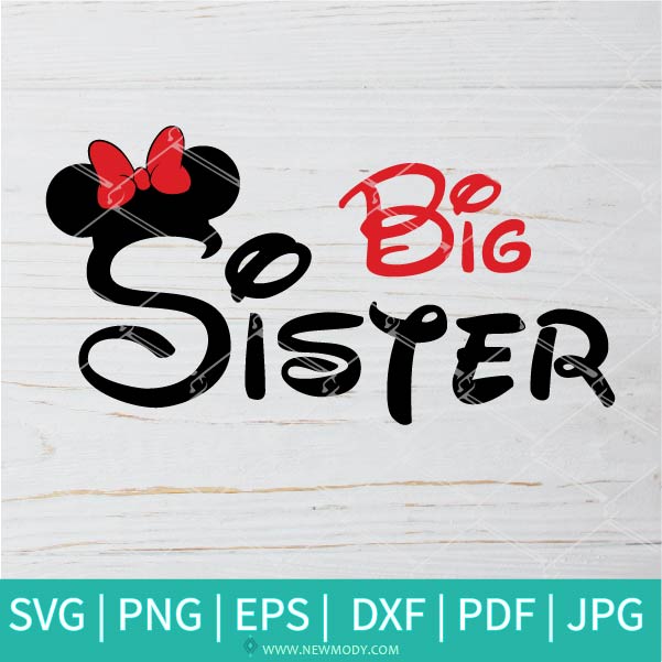 Big Sister SVG - Minnie Mouse SVG - Newmody