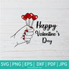 Happy Valentines Day SVG - Finger Heart SVG - Love Sign SVG -  Valentine's Day  SVG - Newmody