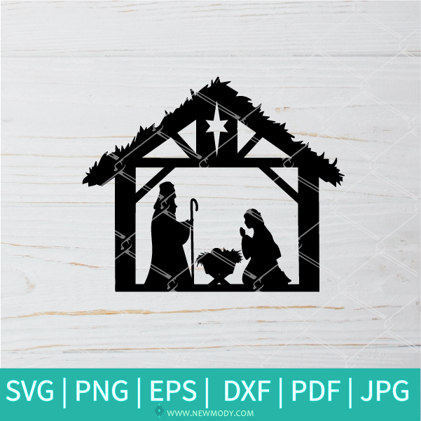 Nativity Scene SVG - Christmas SVG - Faith Over Fear SVG - Nativity Scene SVG - Thanksgiving SVG - Newmody