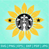 Sunflower Frame Strabucks SVG - Sunflower Monogram SVG - Circle Frame SVG - Newmody