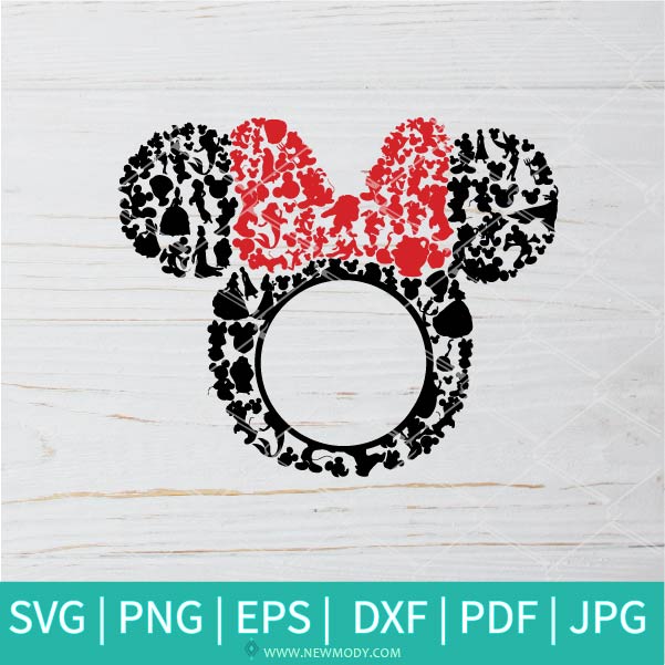 Minnie Monogram Frame  SVG - Minnie Mouse SVG - Newmody