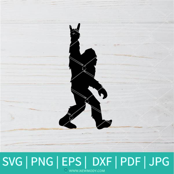 Bigfoot Rock SVG -  Sasquatch SVG - Bigfoot SVG - Newmody