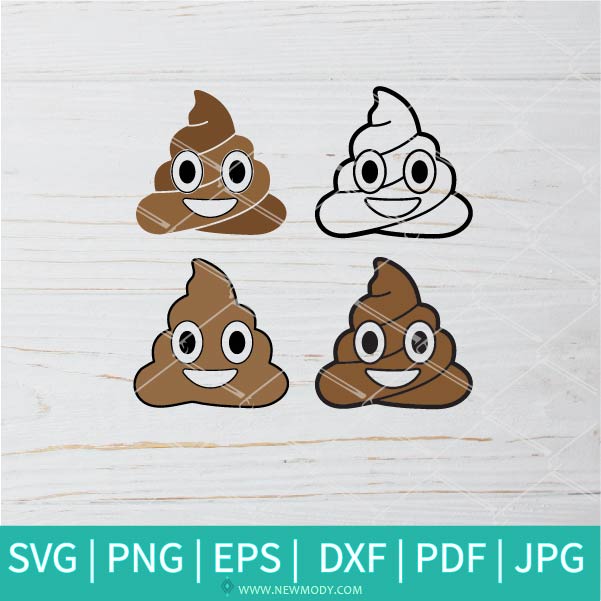 Poop Emoji SVG - Smiling Poop Emoji SVG - Poop SVG - Newmody